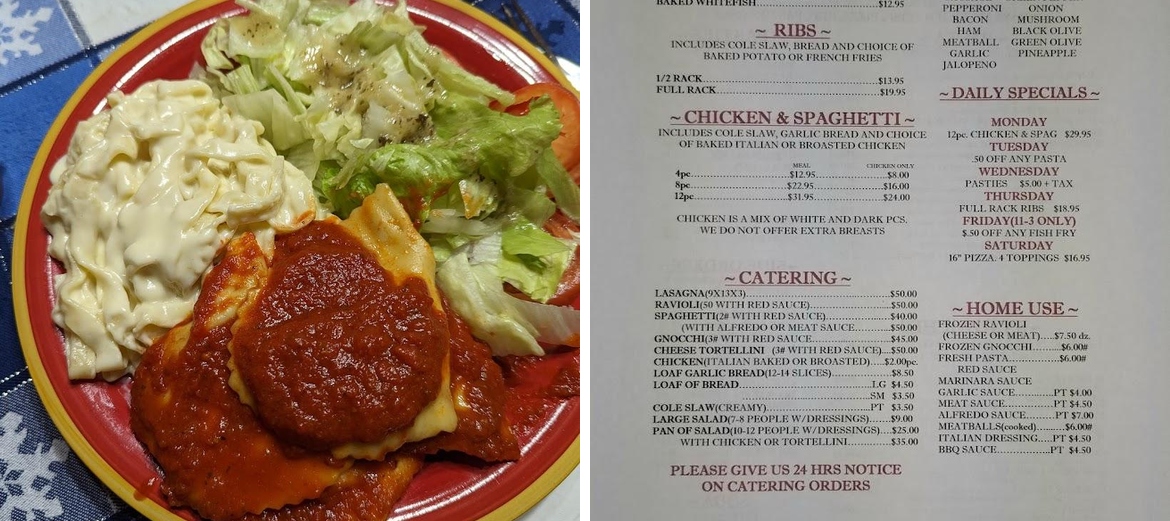 Damian's Pasta Works Menu